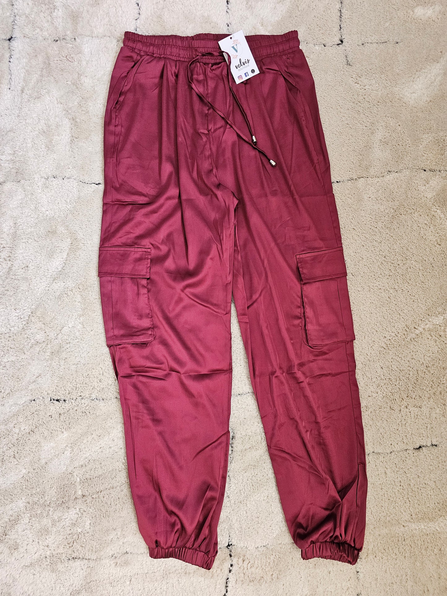 Sassy Cargo jogger Satin Pants #3