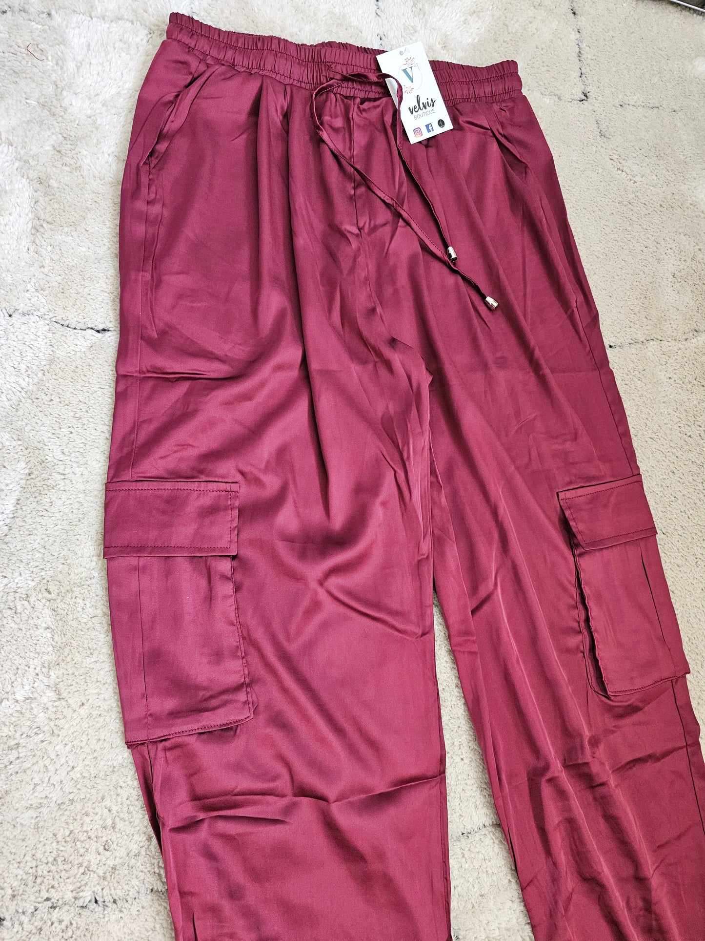 Sassy Cargo jogger Satin Pants #3