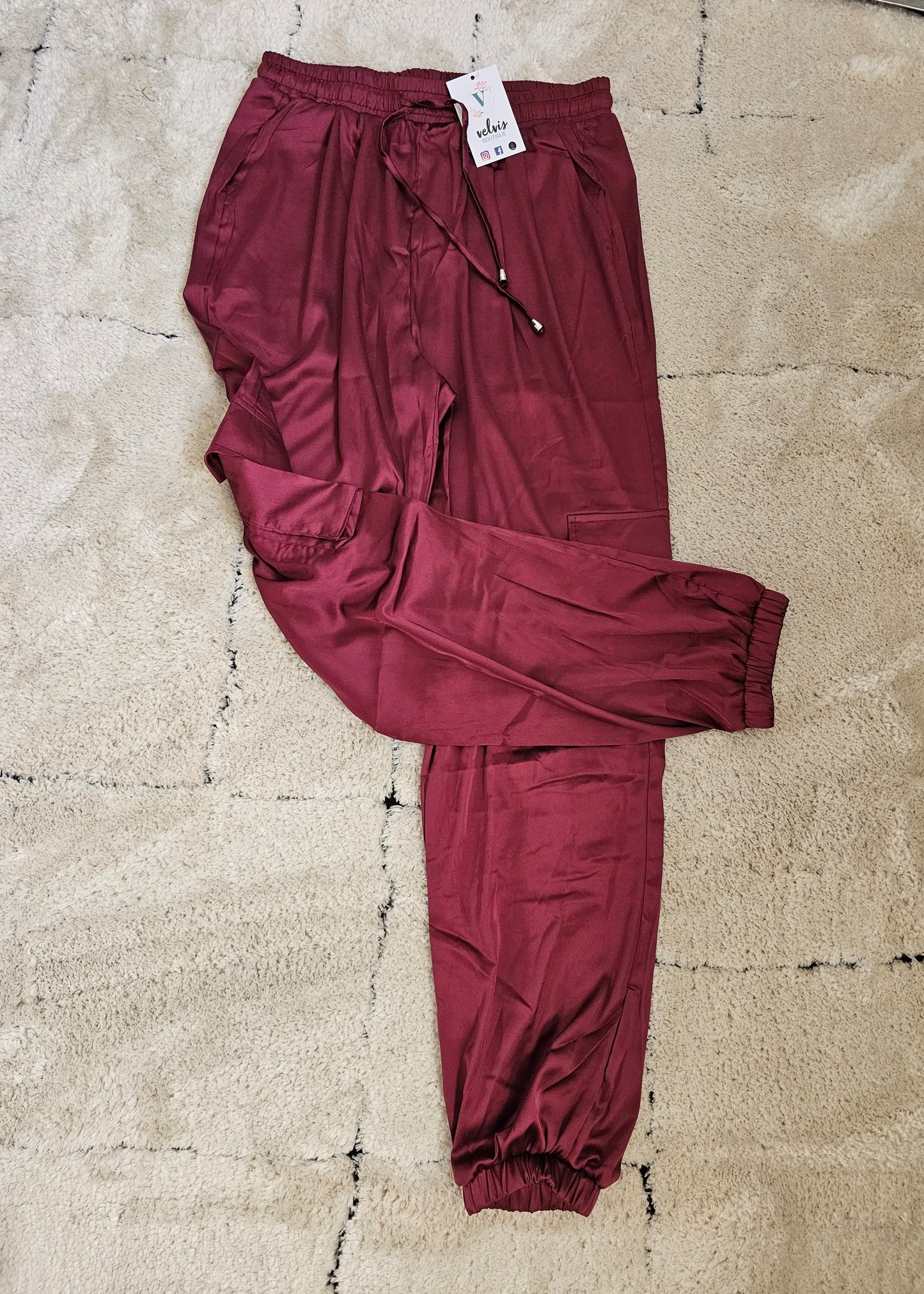 Sassy Cargo jogger Satin Pants #3