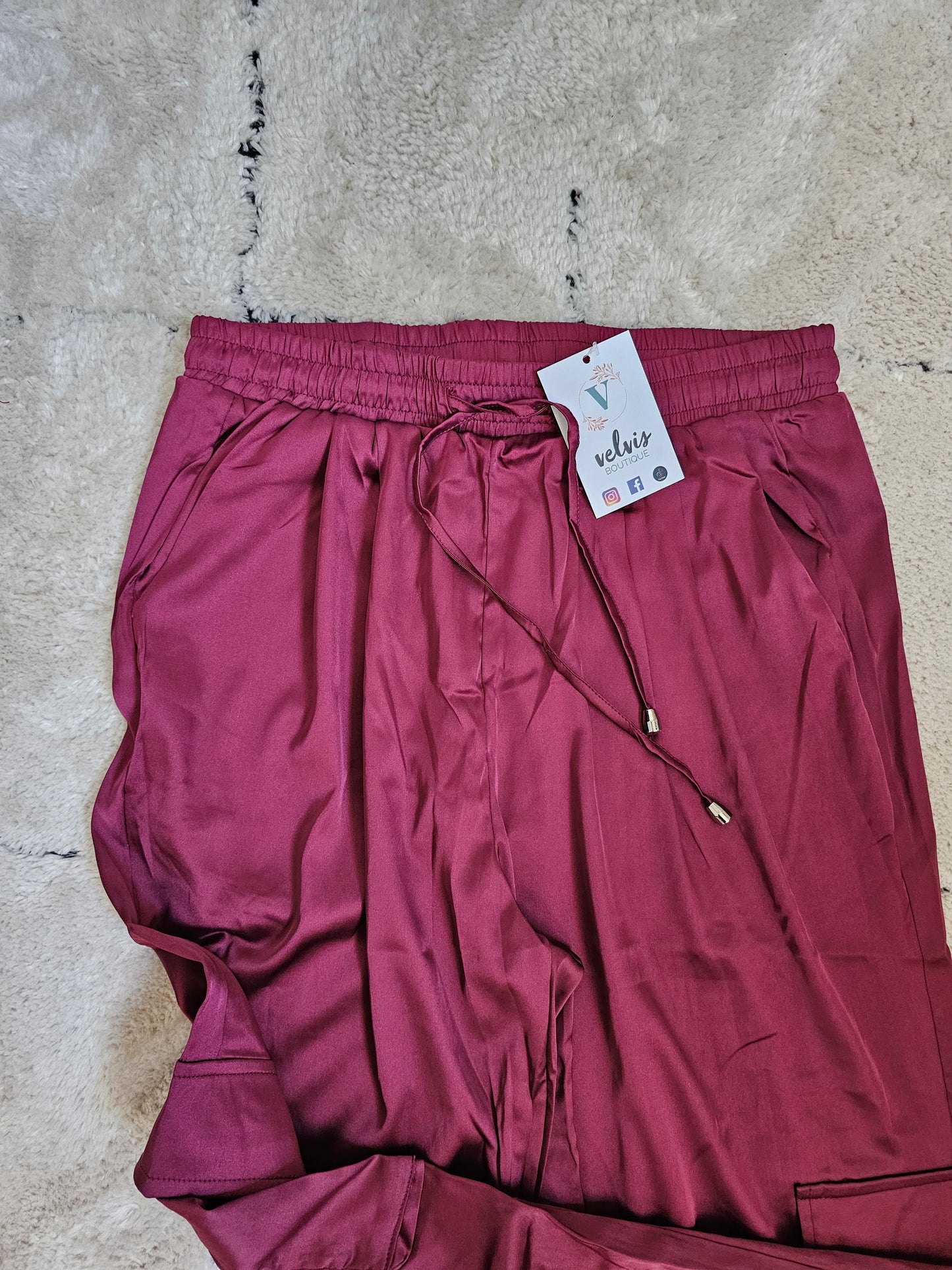 Sassy Cargo jogger Satin Pants #3