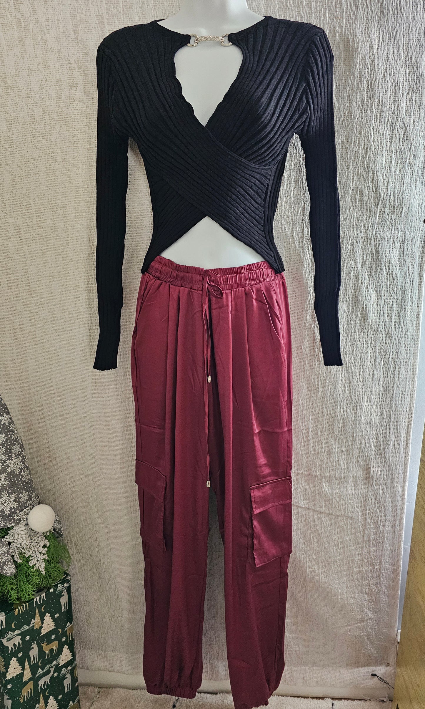 Sassy Cargo jogger Satin Pants #3