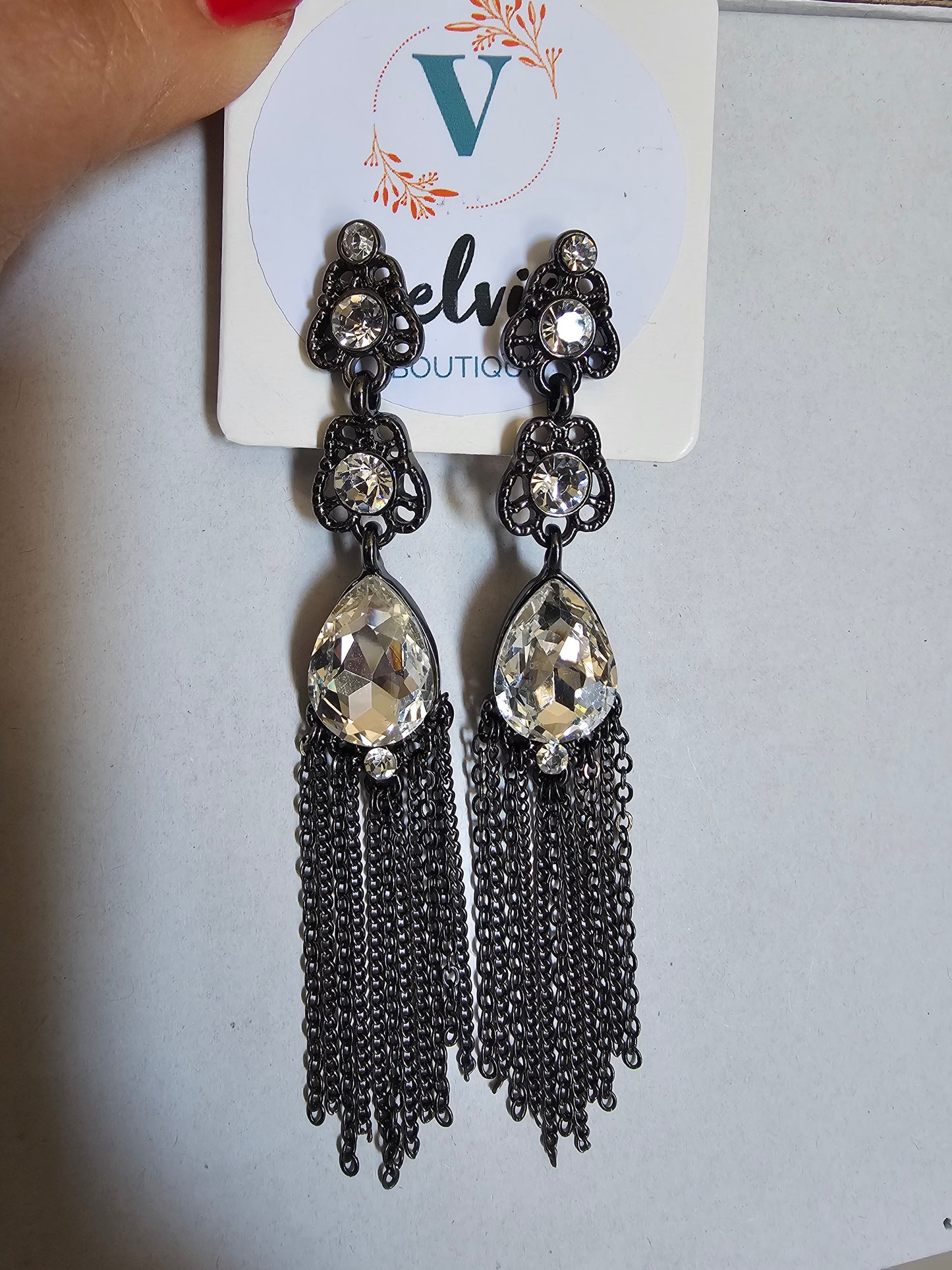Aretes Negro Cromados