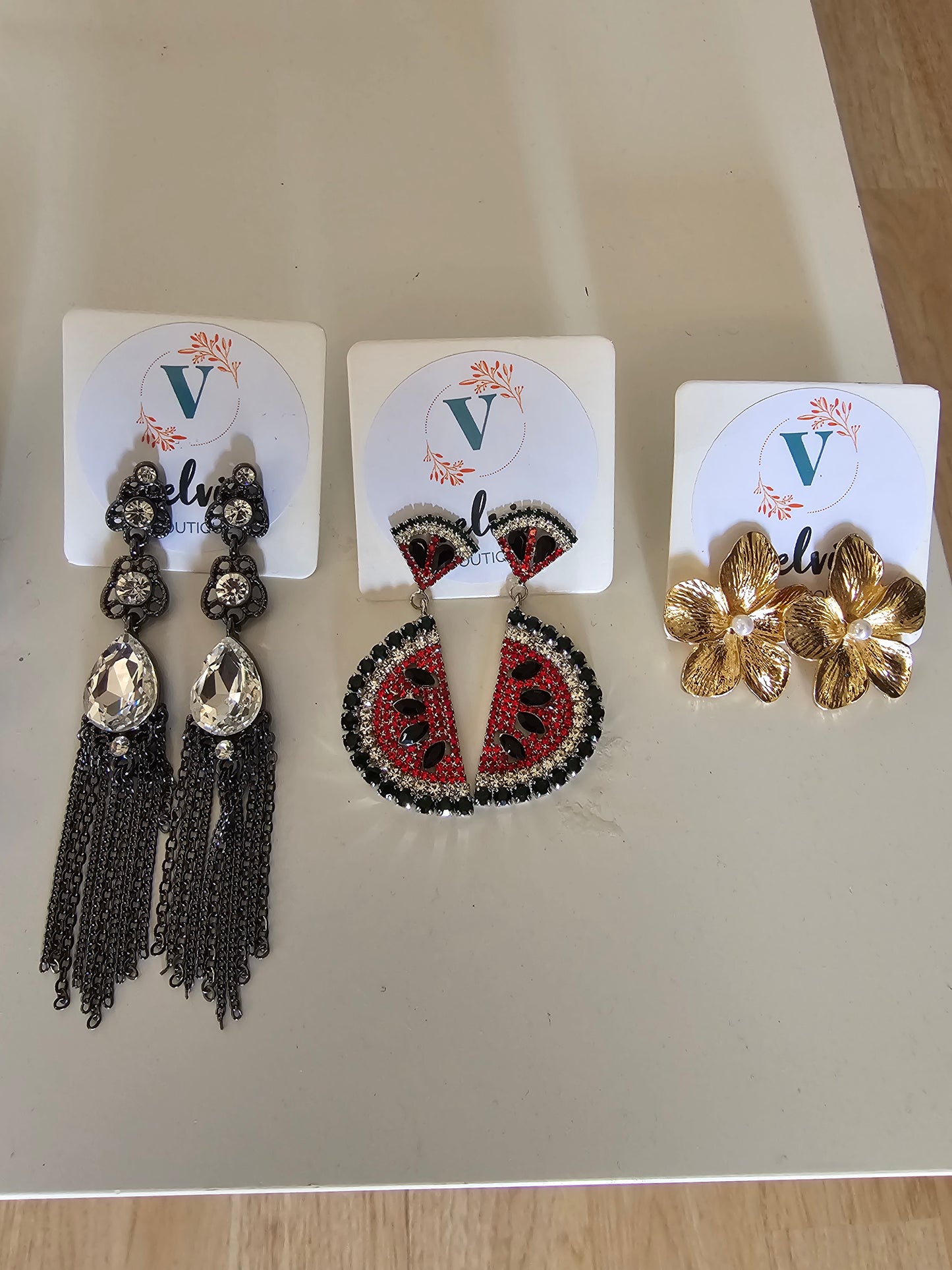 Aretes Negro Cromados