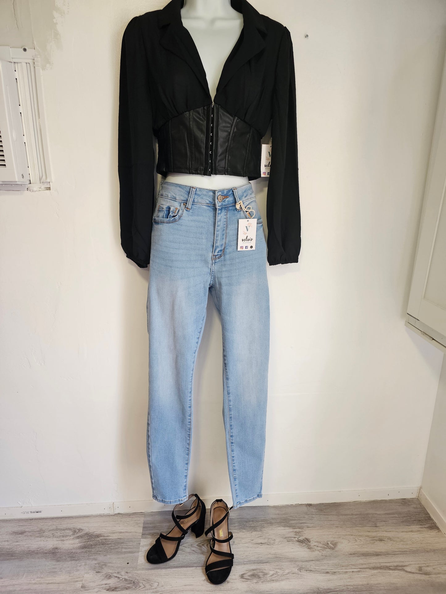 Night Long Sleeve corset Crop Top #27