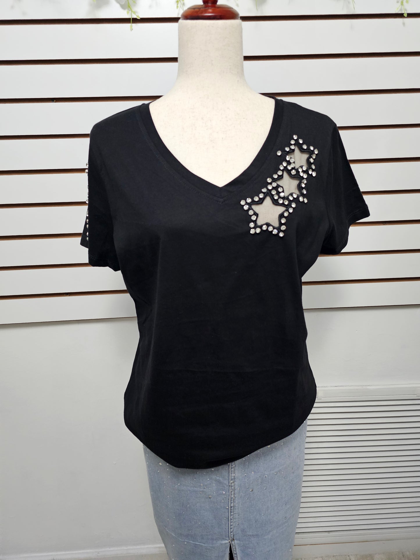 T-shirt stars WHITE Plus #A