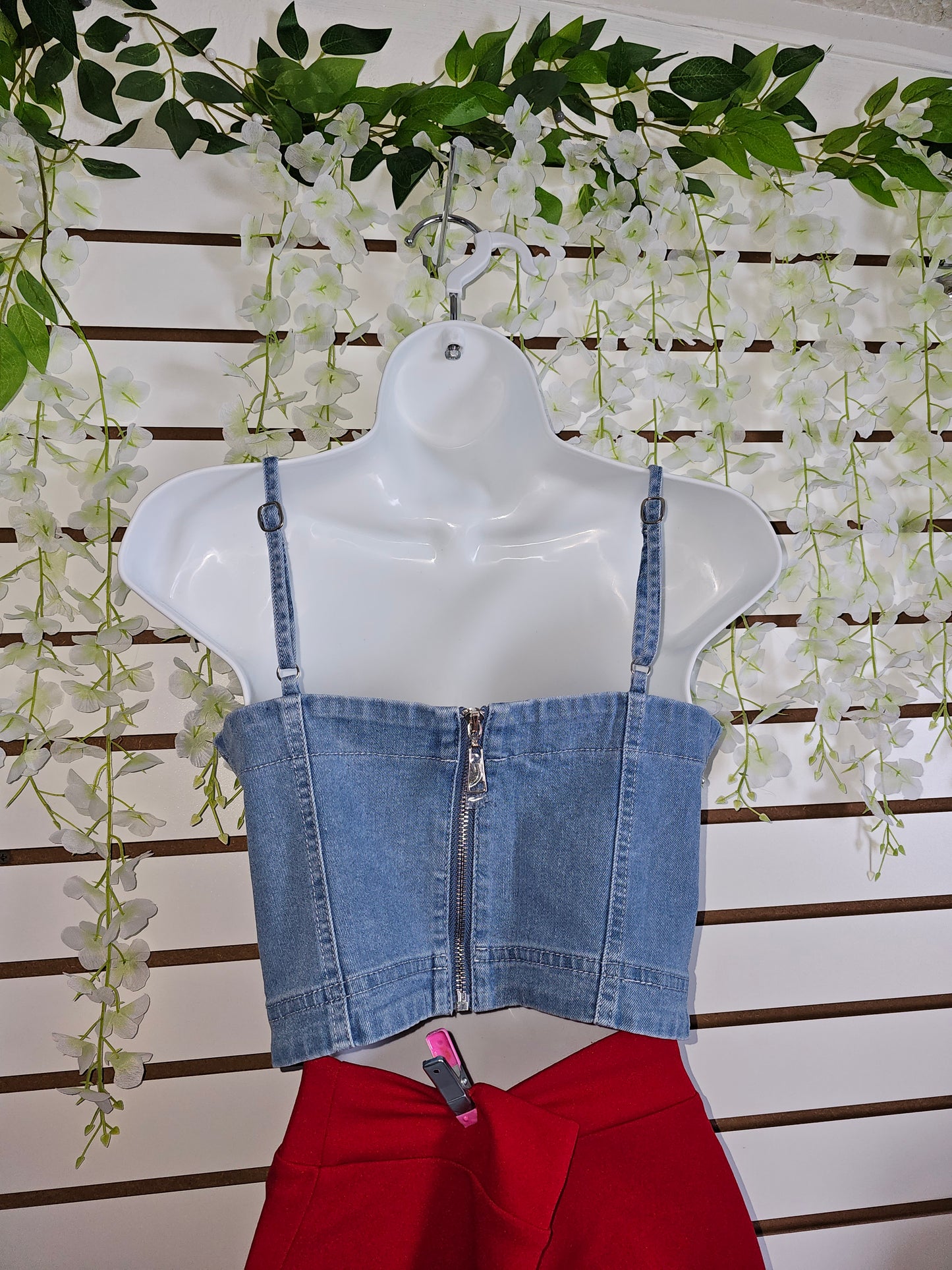 Top Perlas Denim Blouse #D1