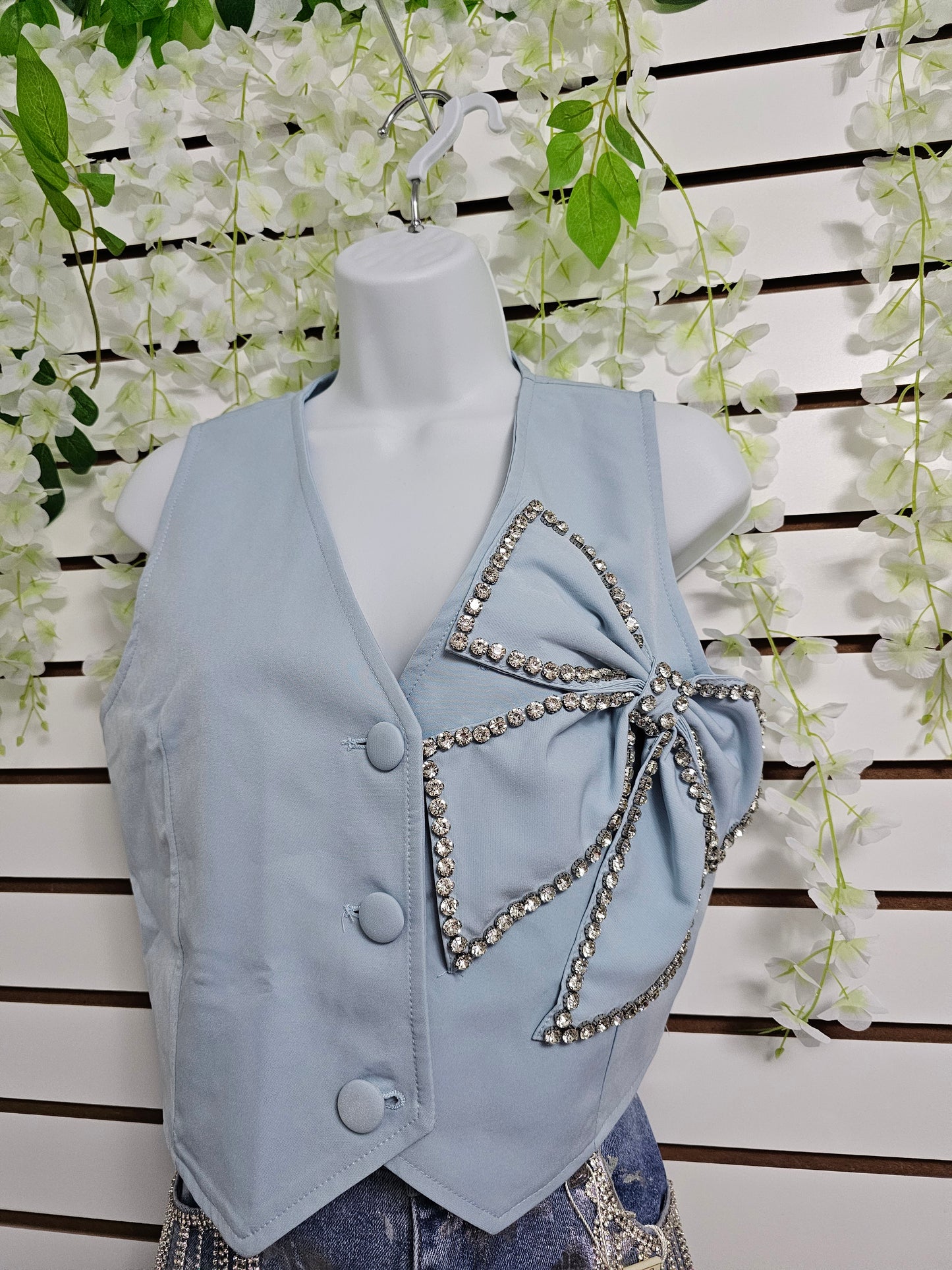 Celeste Vest rhinestone casual woman #A