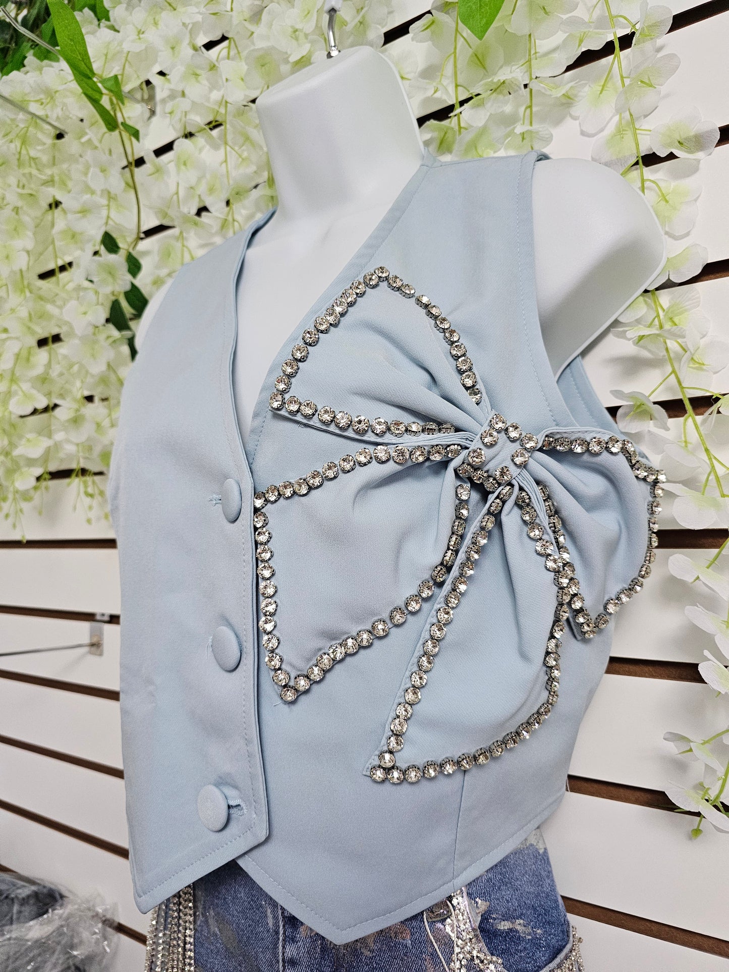 Celeste Vest rhinestone casual woman #A