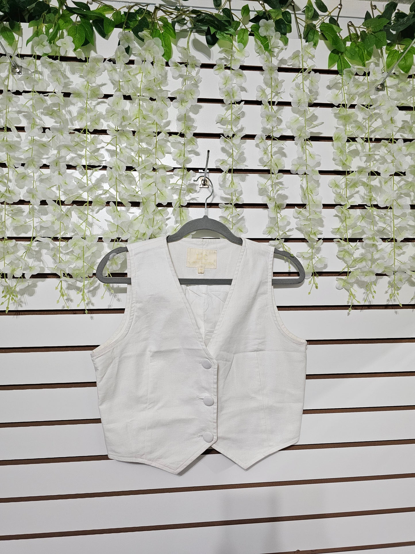 Vest blouse white #29A