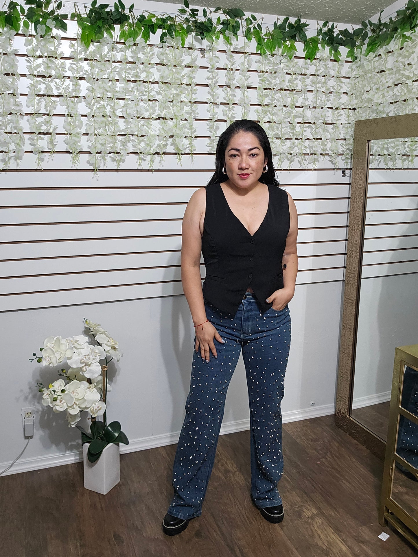Elsa silver stones Jeans #37