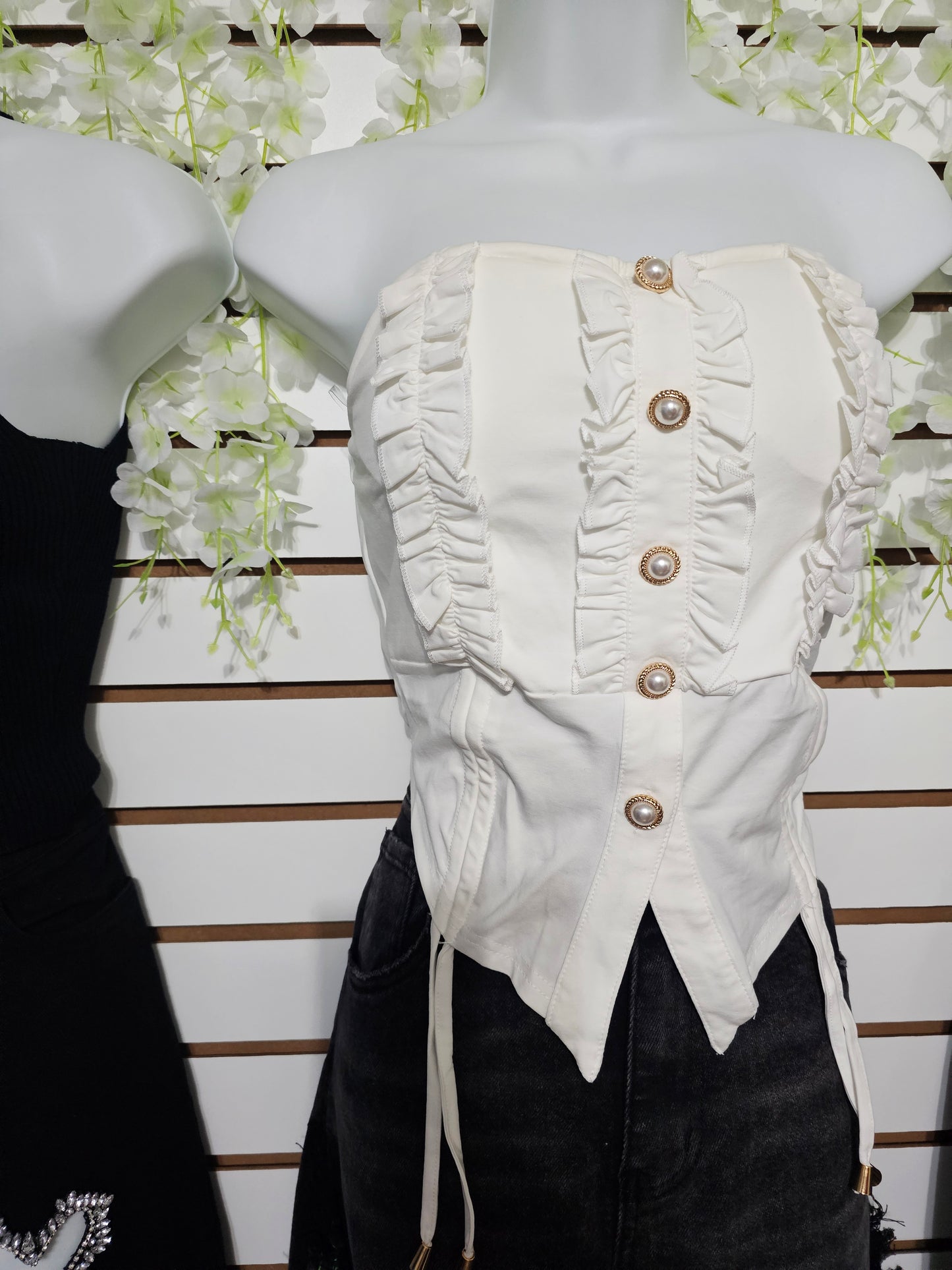White Angel Top strapless Blouse #A
