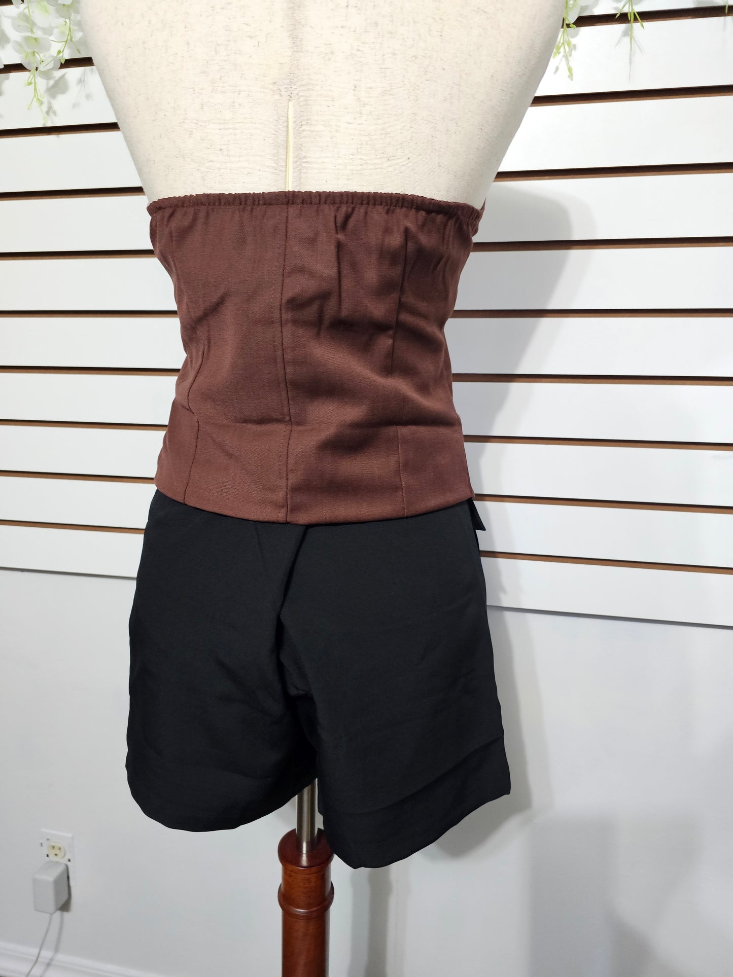 Chocolate vest blouse top #29