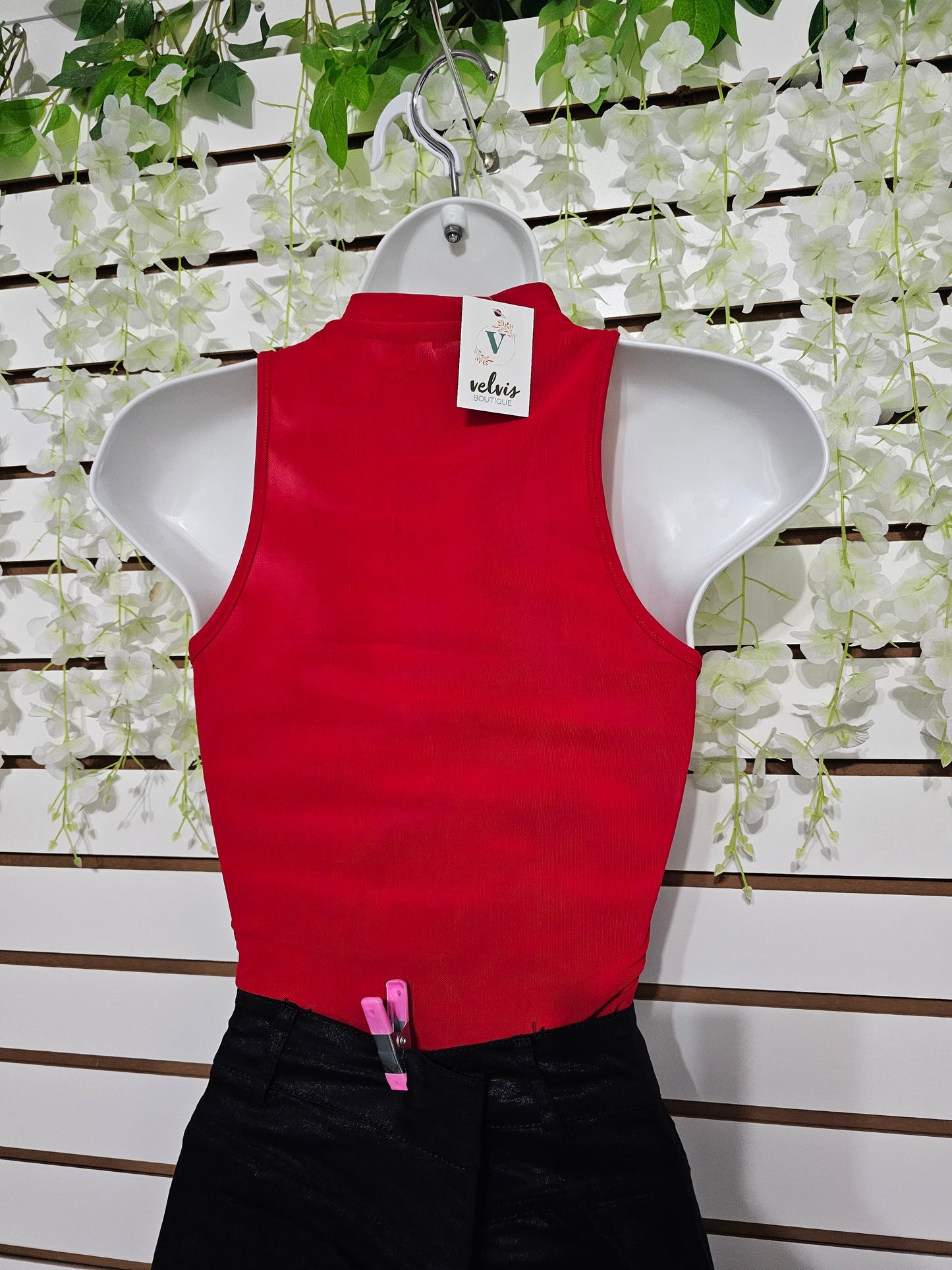 women Cherry Bodysuit sexy Red