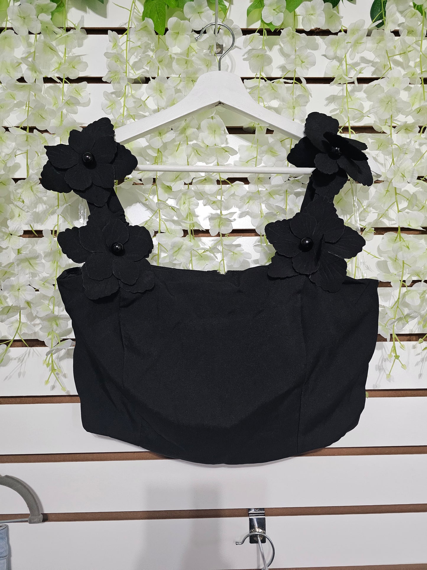 ANDRA TRIM FLOWER CROP TOP #27
