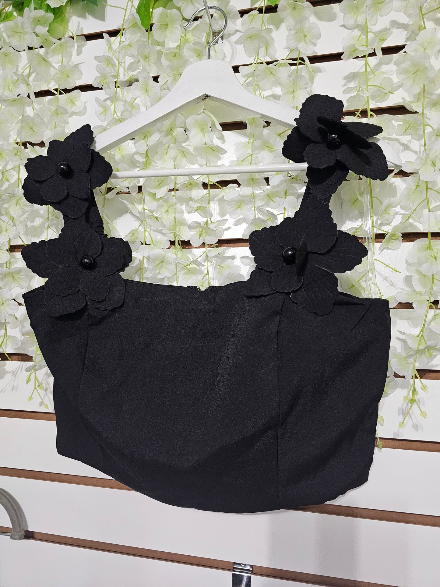 ANDRA TRIM FLOWER CROP TOP #27