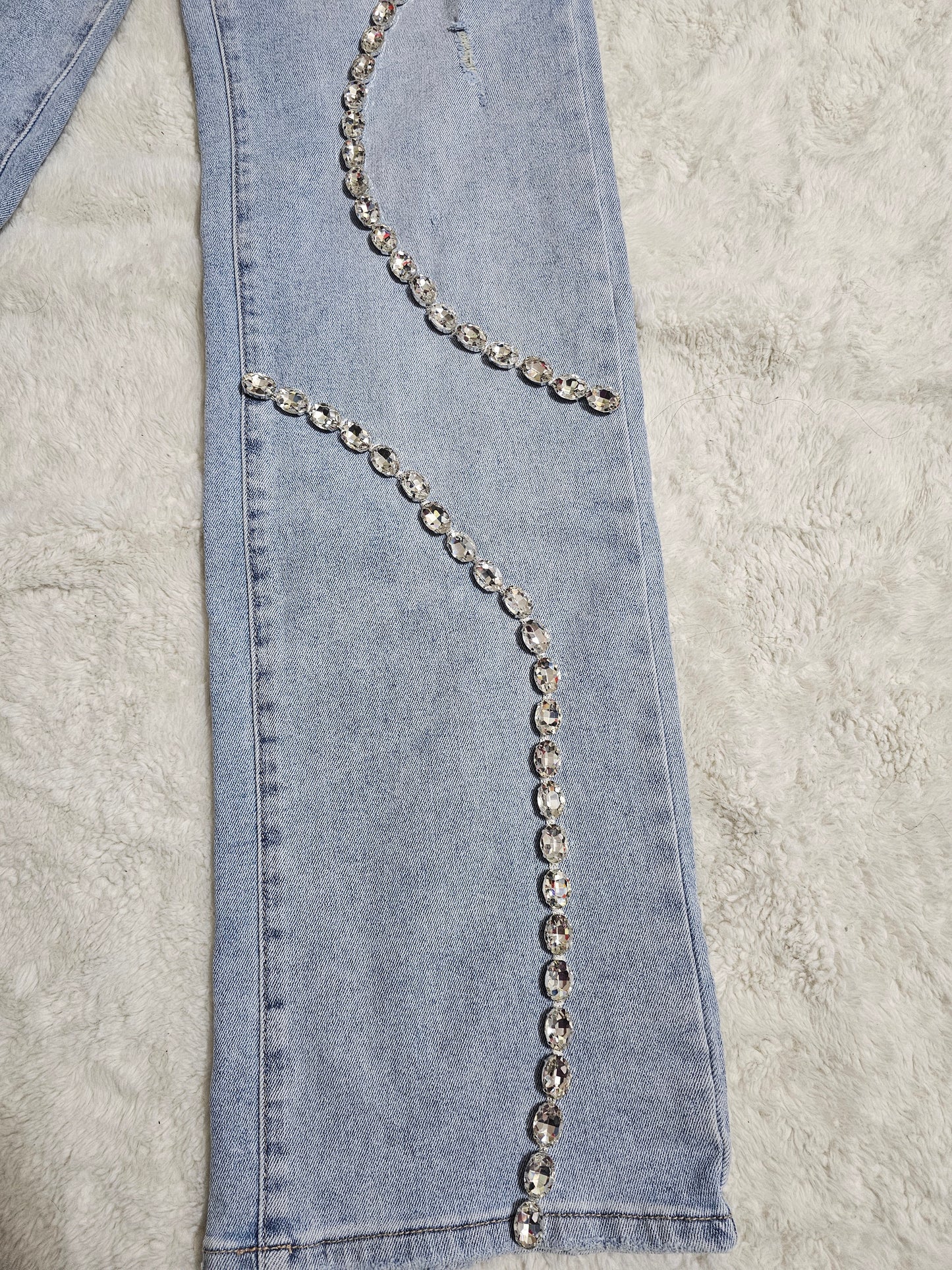 Diana Rhinestone Embellished Jeans #35
