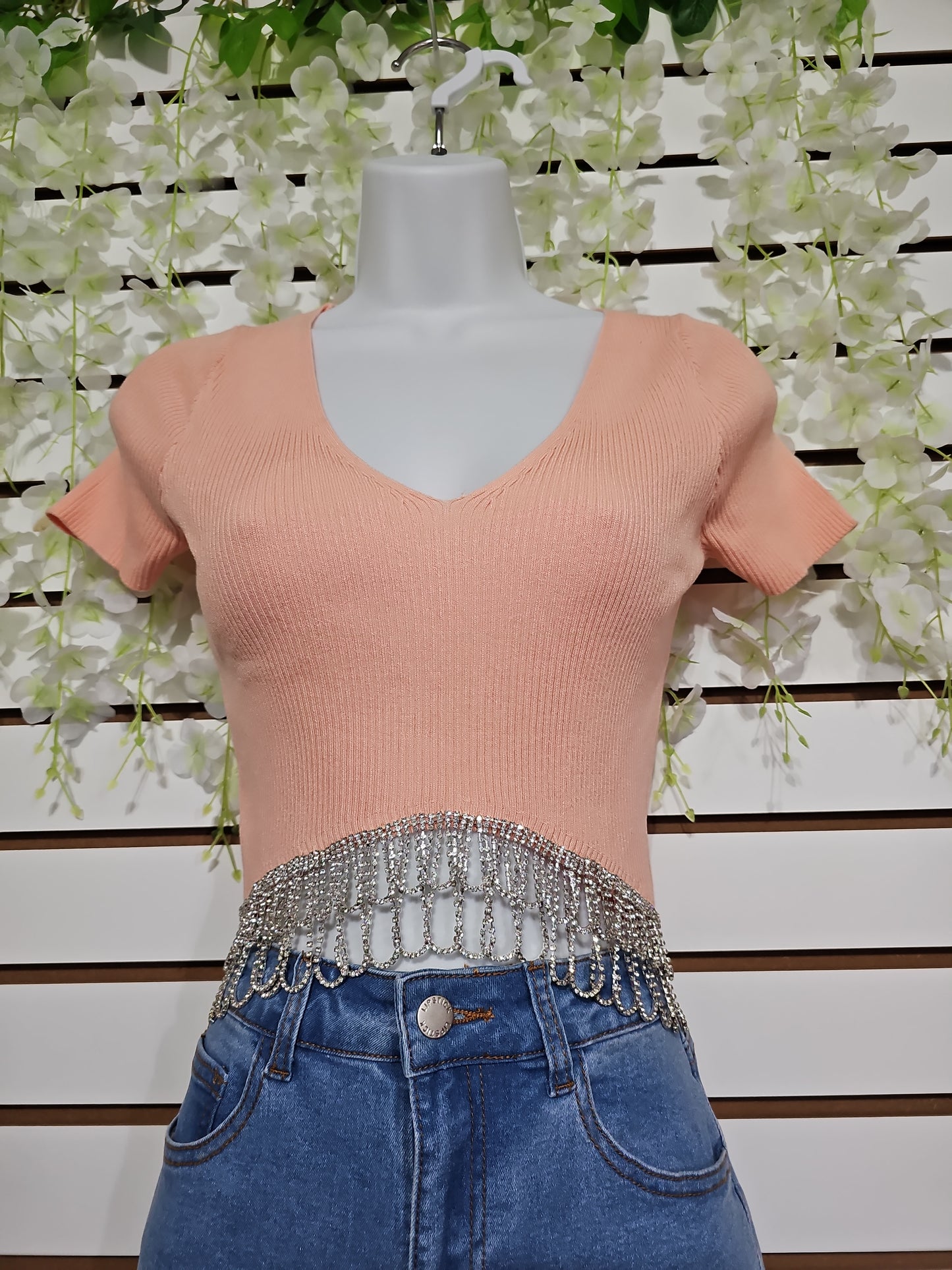 Vianey V Top Neck Shiny #A