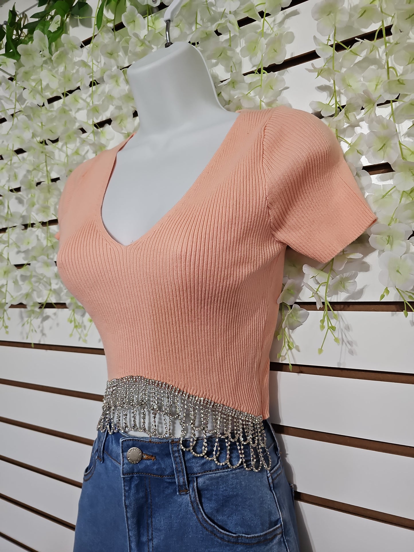 Vianey V Top Neck Shiny #A