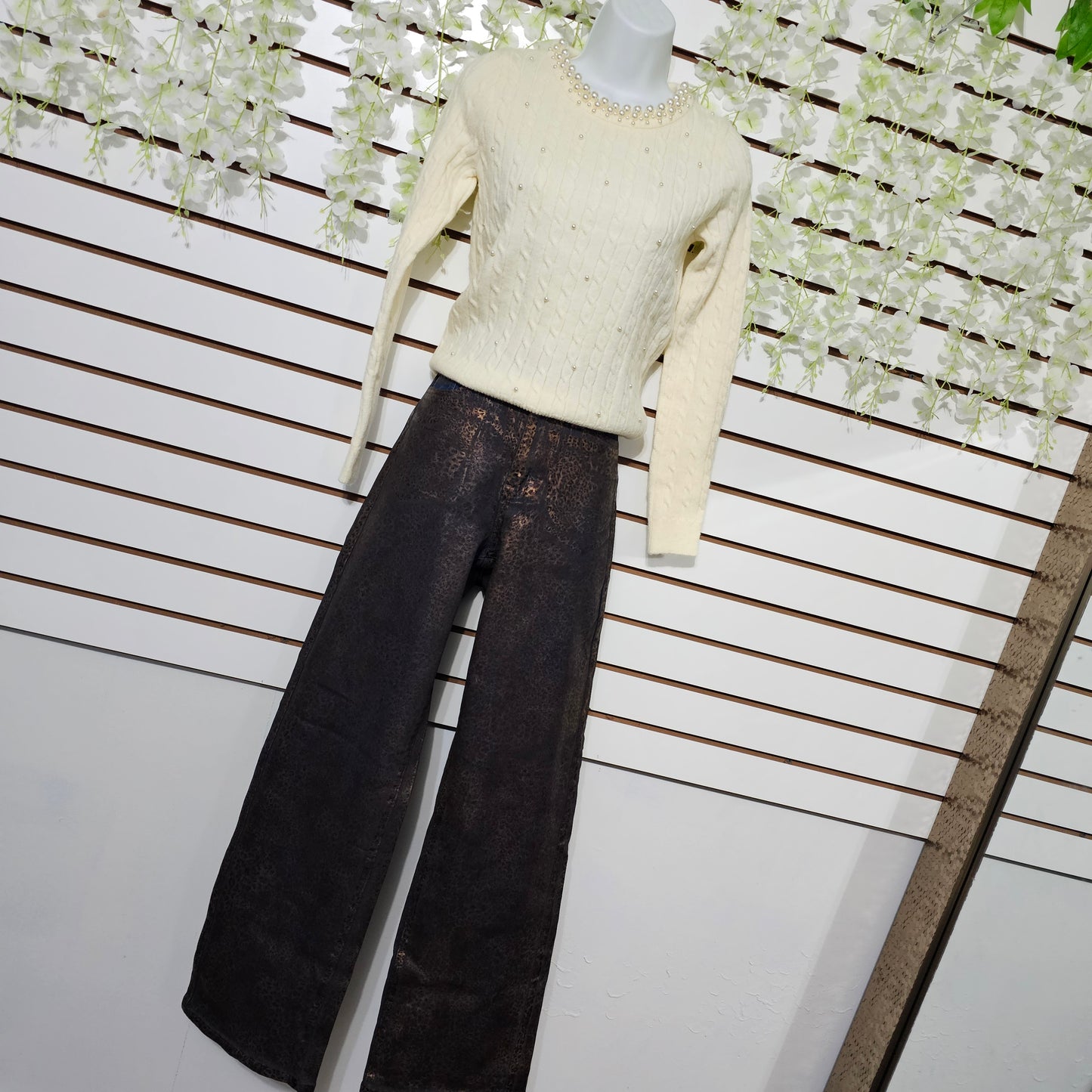 Santy Sweater Blouse Beige #35