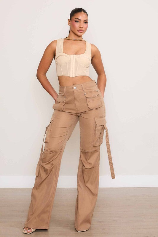 Volume Flare Cargo Pants Brown Cargo #B