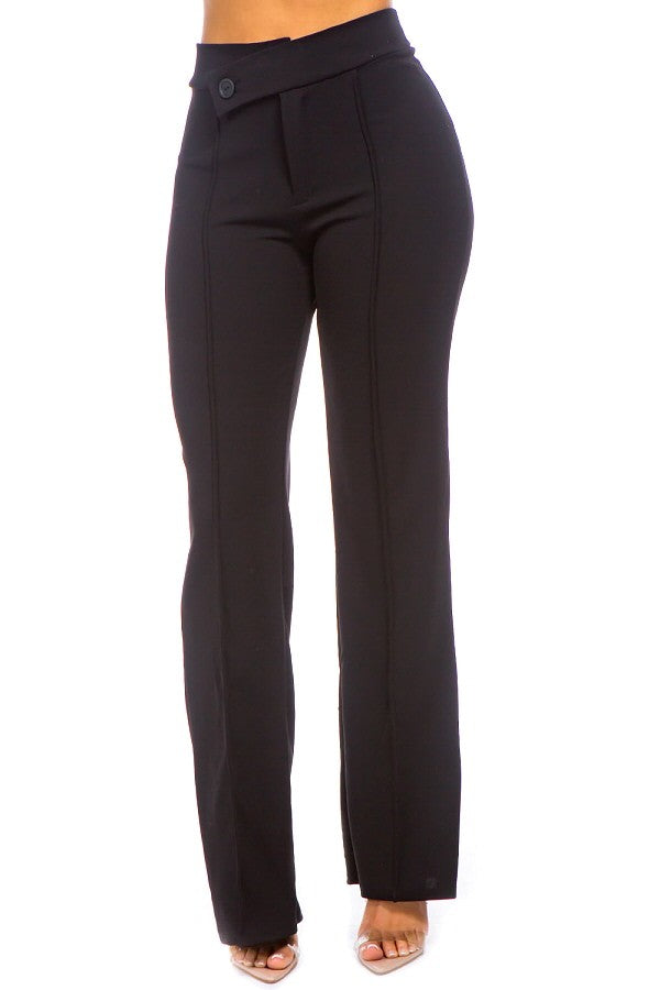 KASSY ASYMMETRIC WRAP WAIST BLACK #T