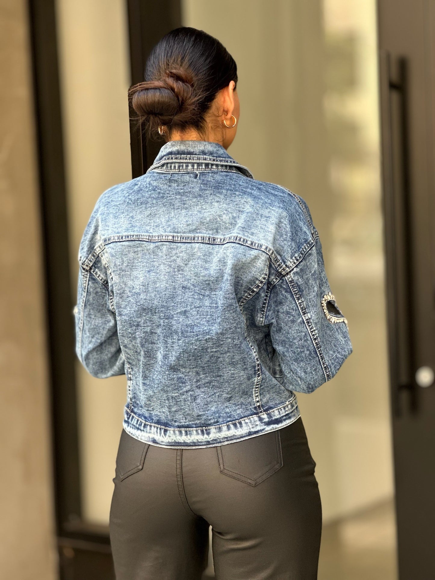 Blue hearts Denim jacket #T
