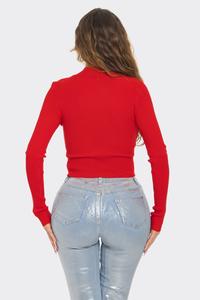 SEXY DAIMOND HEART BLOUSE TOP LONG-SLEVEE #36