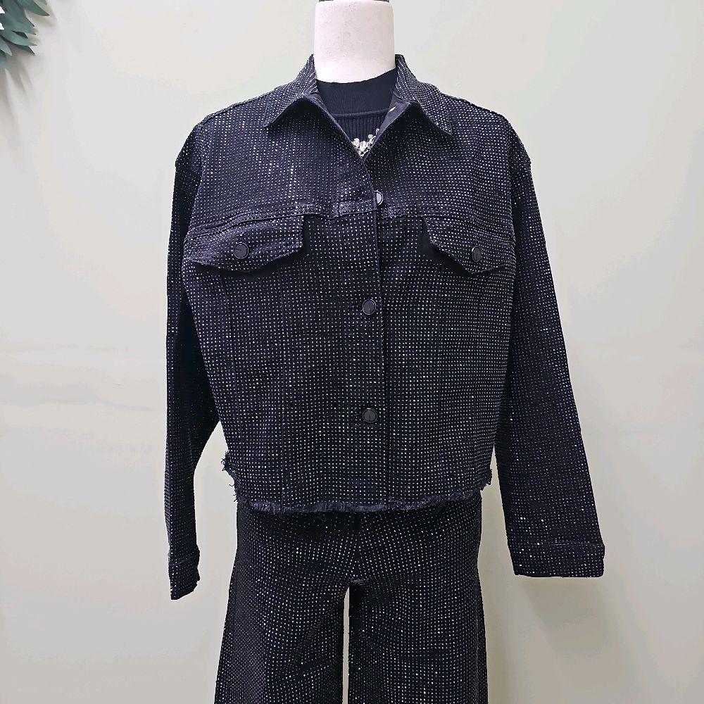 Brittany Black Rhinestone Jacket