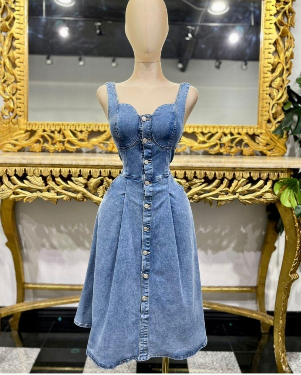 Dairy Denim Dress #A