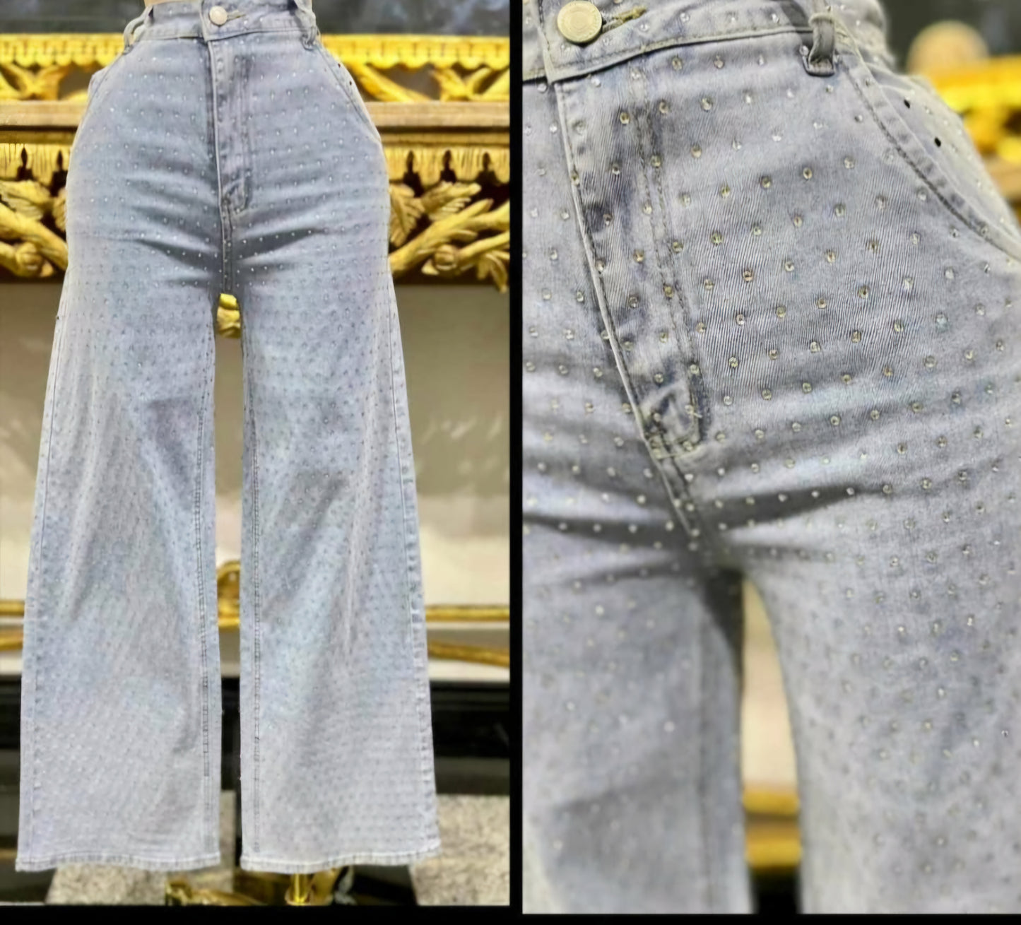 Sony Shine Rhinestone Denim Jeans #38