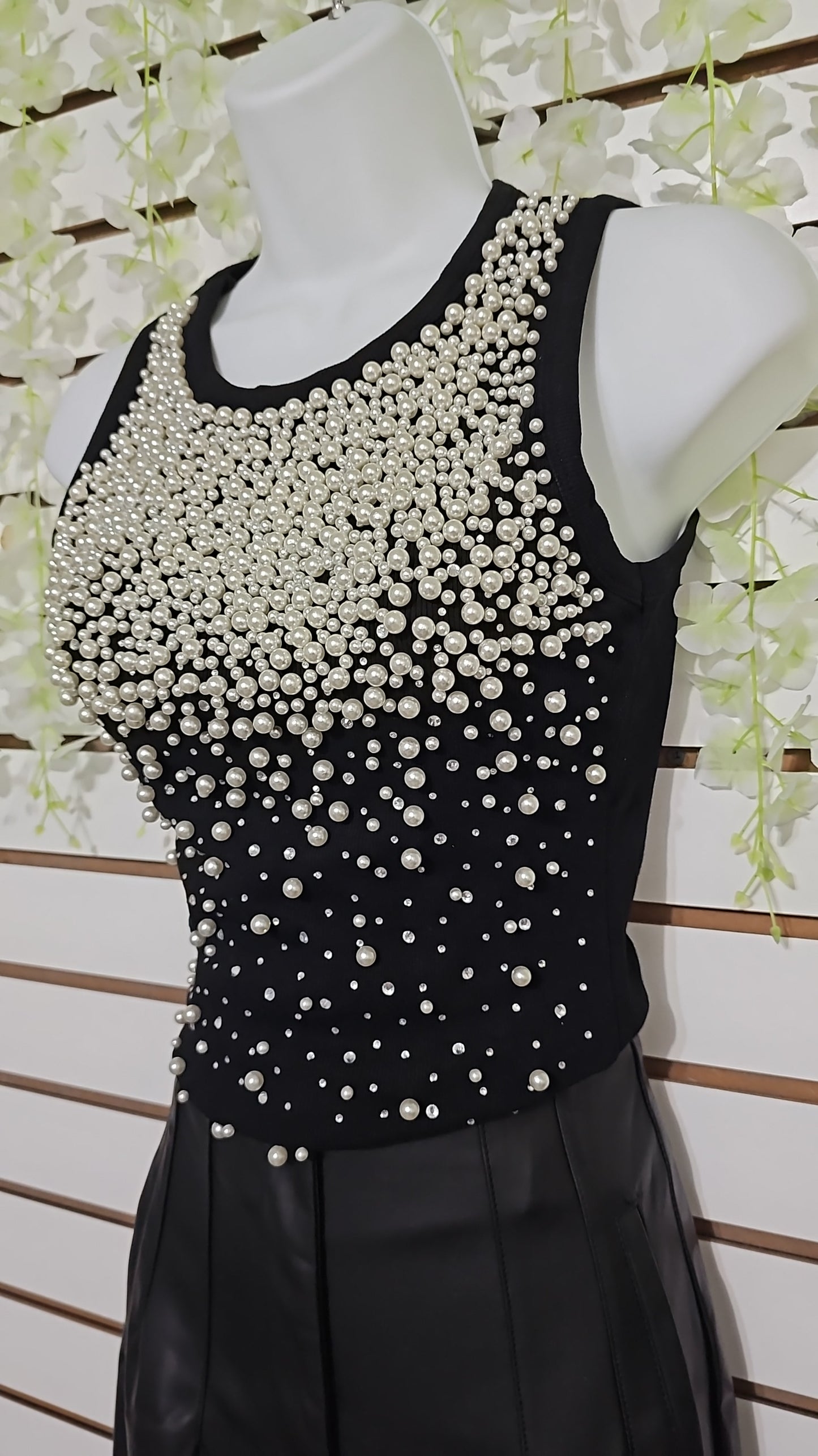 Lisa T-shir Perls sleeveless #A