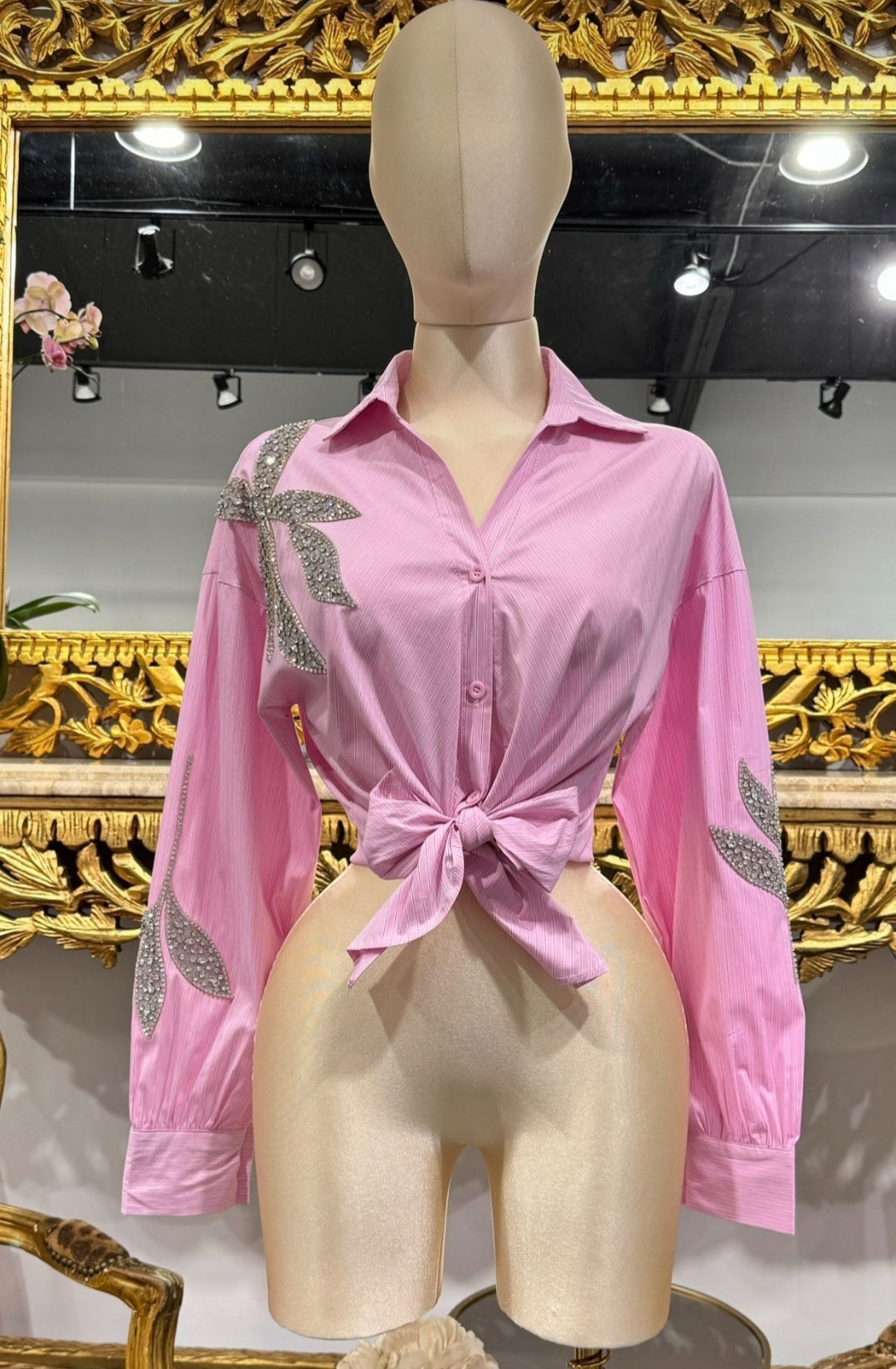 Barbie Pink Country Blouse Long Sleeve Woman Top #19
