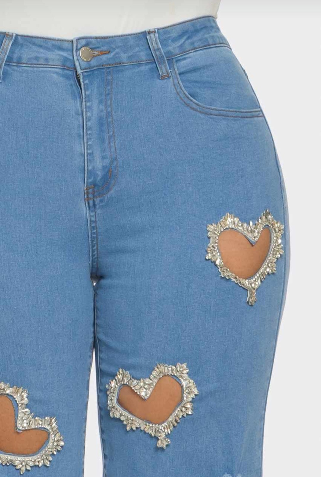 Vanesa Blue Hearts jeans only #B