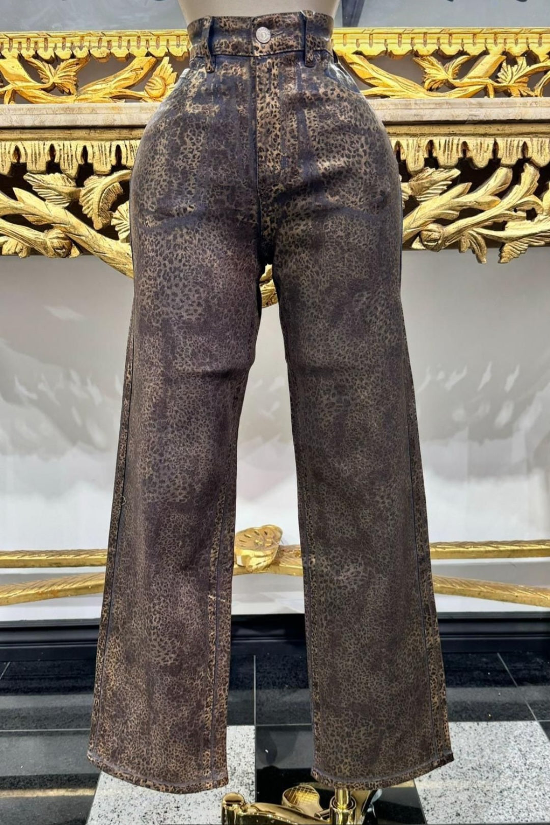 Deborah Animal Print Jeans #T