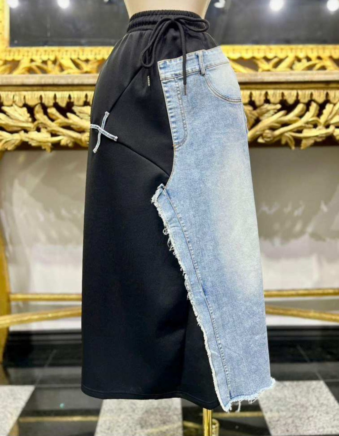 Laura long Skirt Denim Falda #