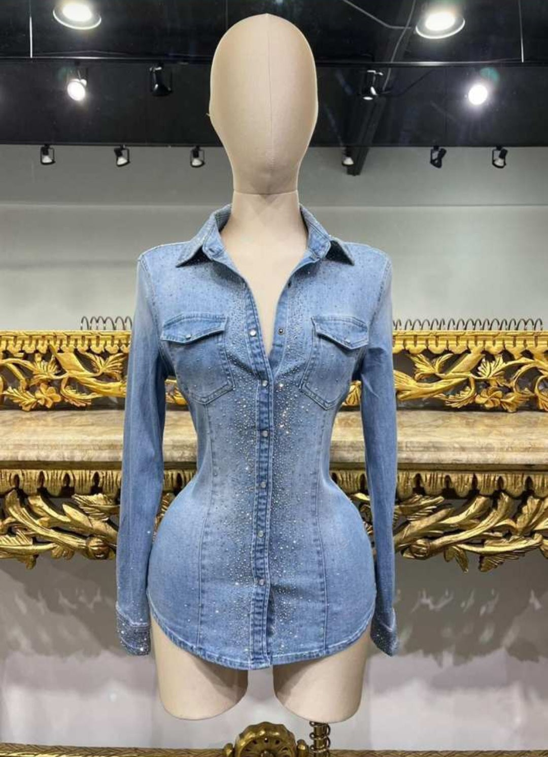 Vilma blouse Denim long sleeve #A