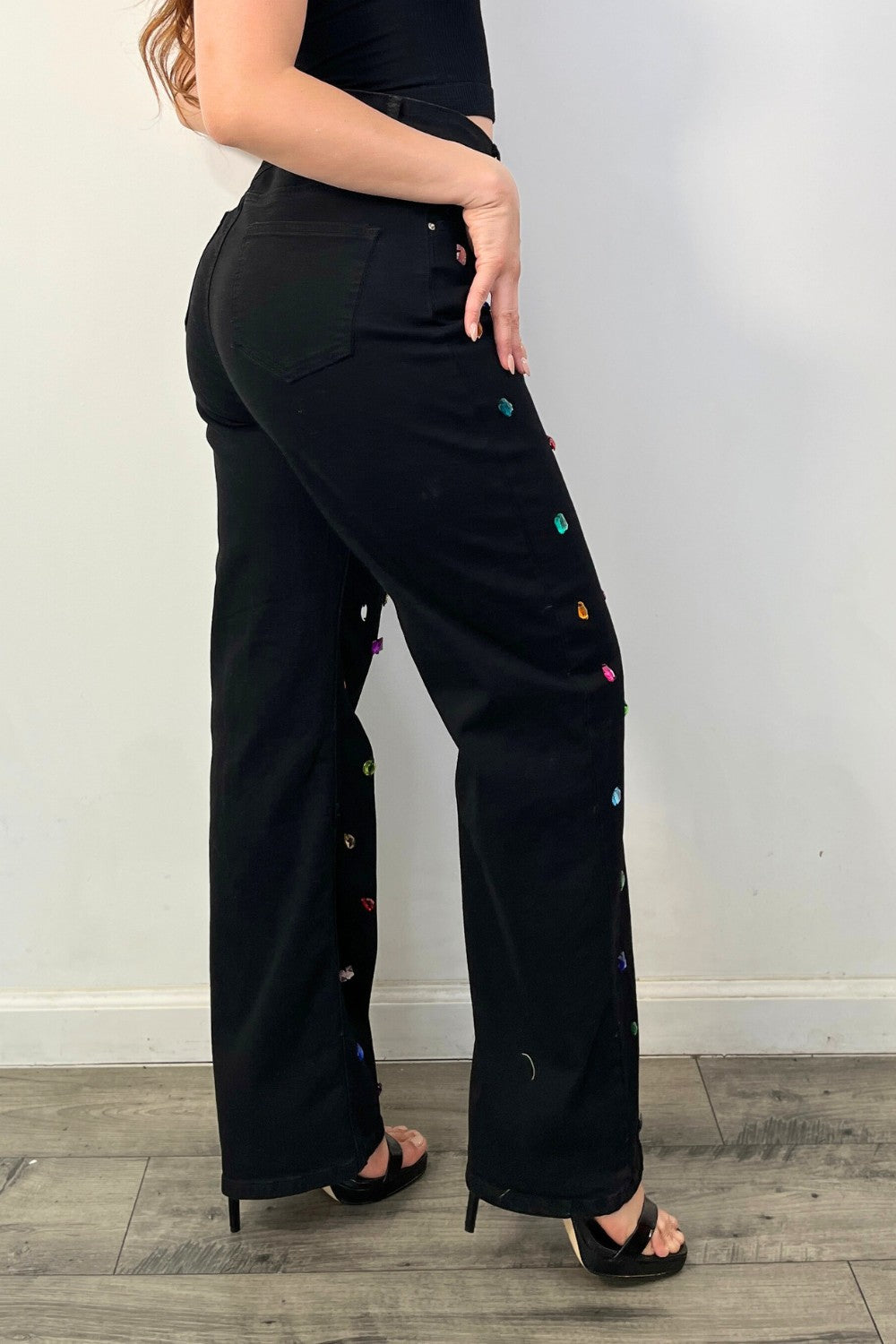 Multicolor Rhinestone jean
