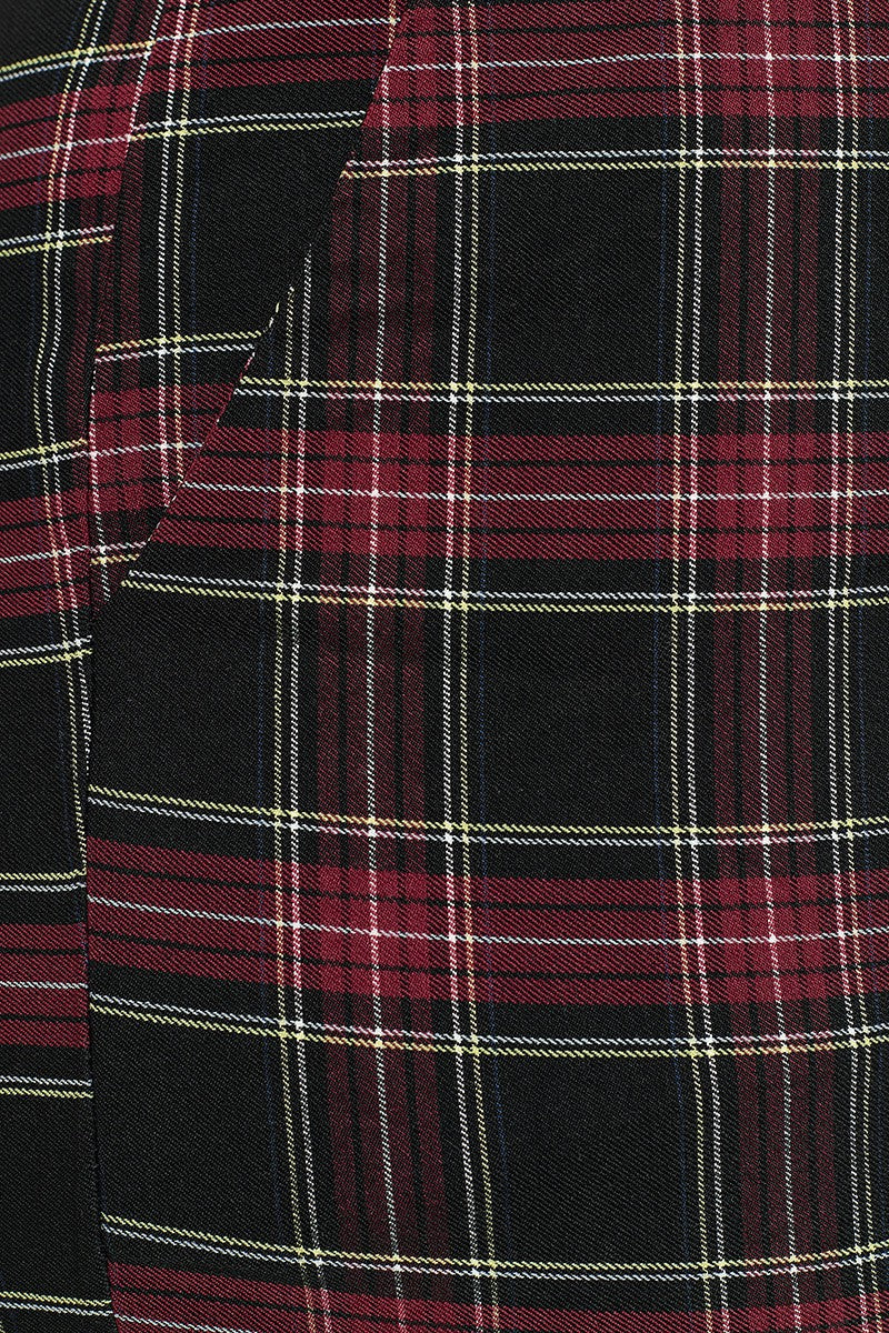 Bengaline Pants Plaid print Plus Pull-on