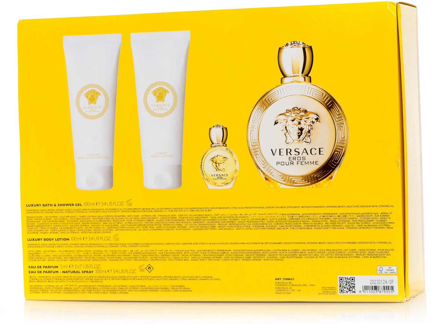 Versace Eros Pour Femme 2025 Gift Set for Women – 4 Pz