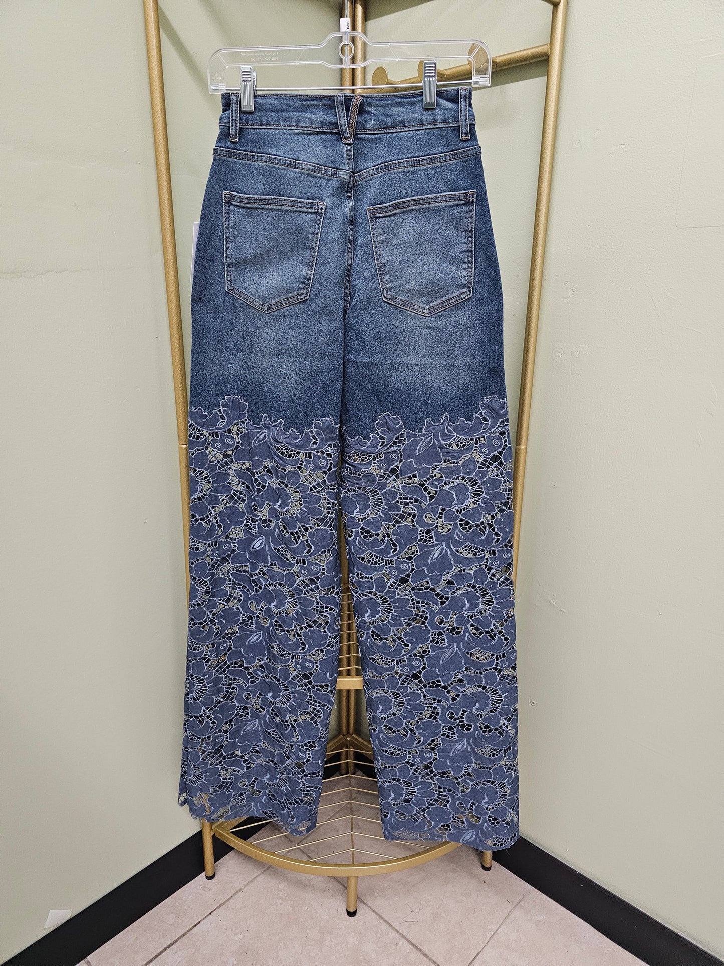 Alondra lace denim women's jeans #T