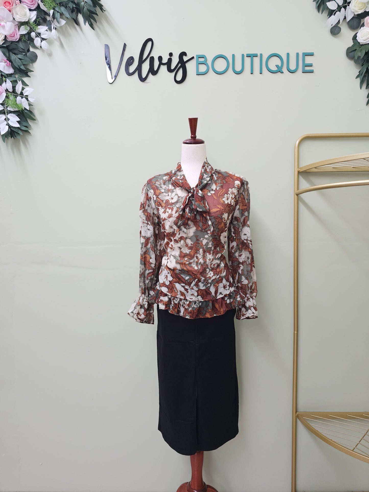 Brown Pie Women's Blouse #T