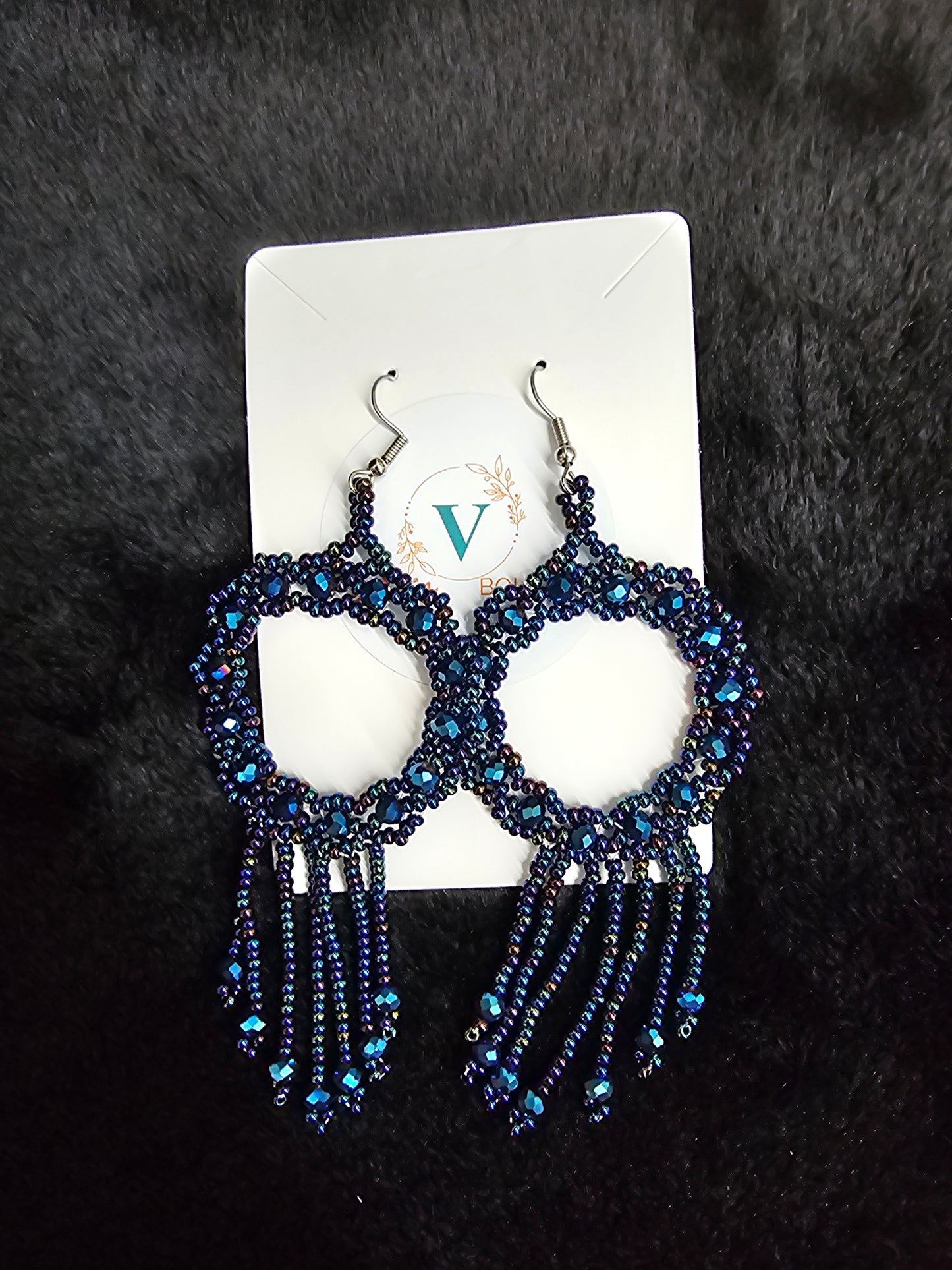 BlueB earrings beads dangle