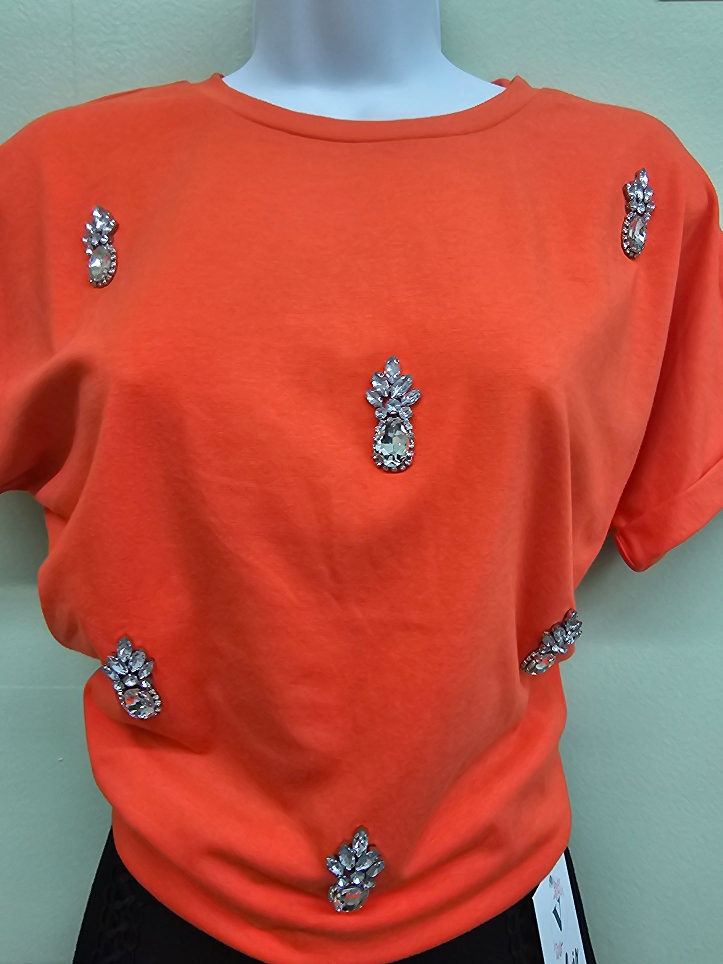 Orange Pineapple Women Blouse #T