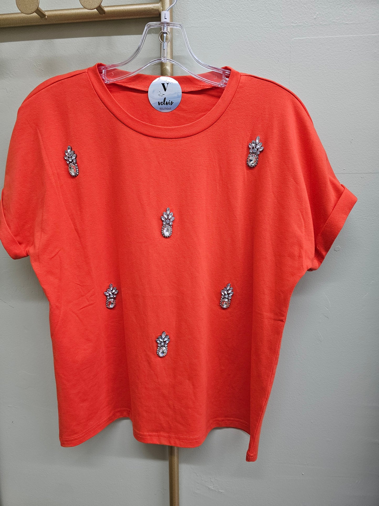 Orange Pineapple Women Blouse #T