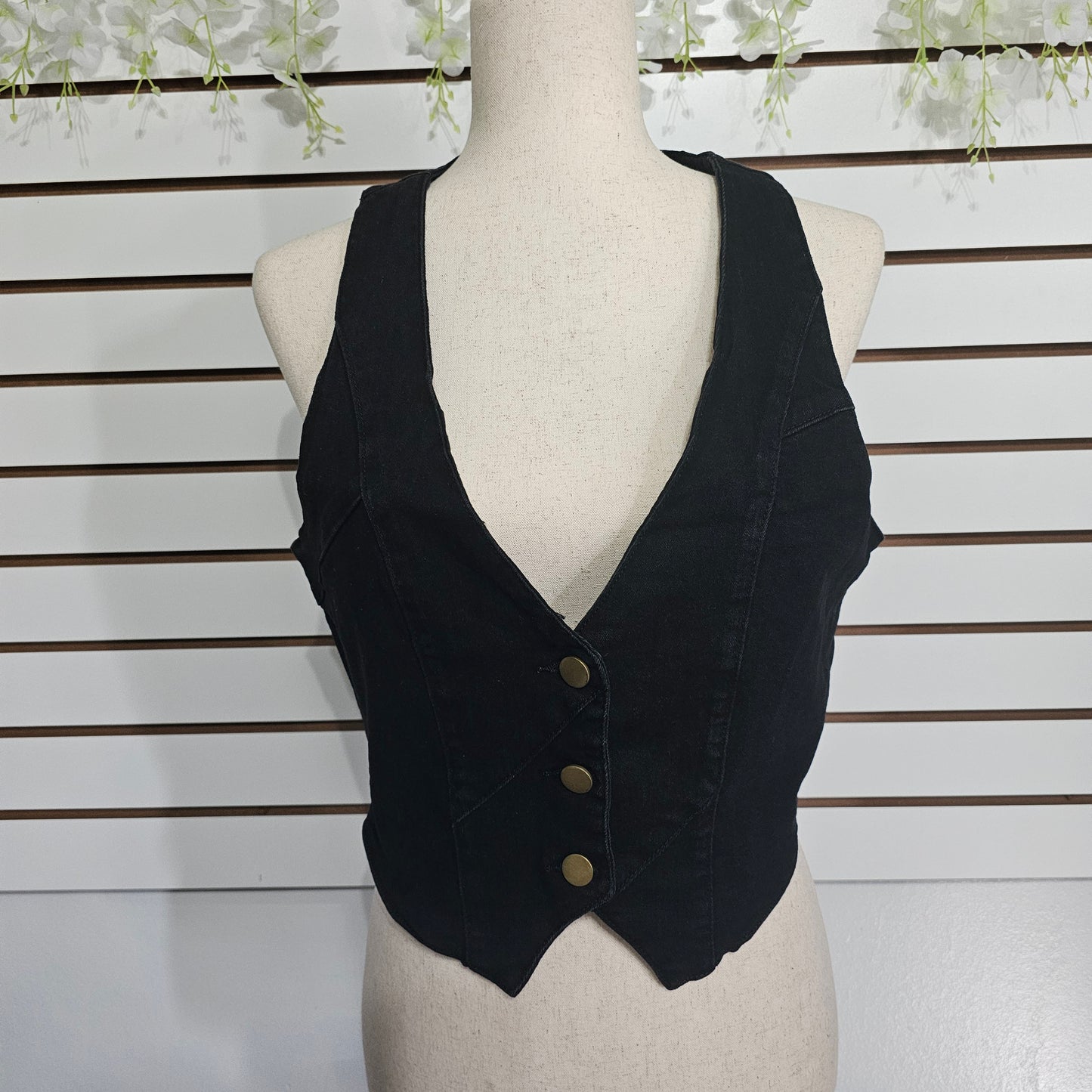 Black county vest Denim #D1