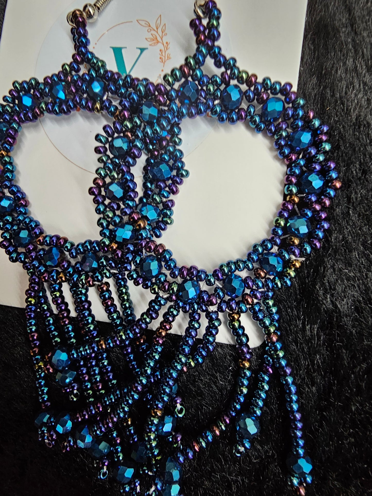 BlueB earrings beads dangle