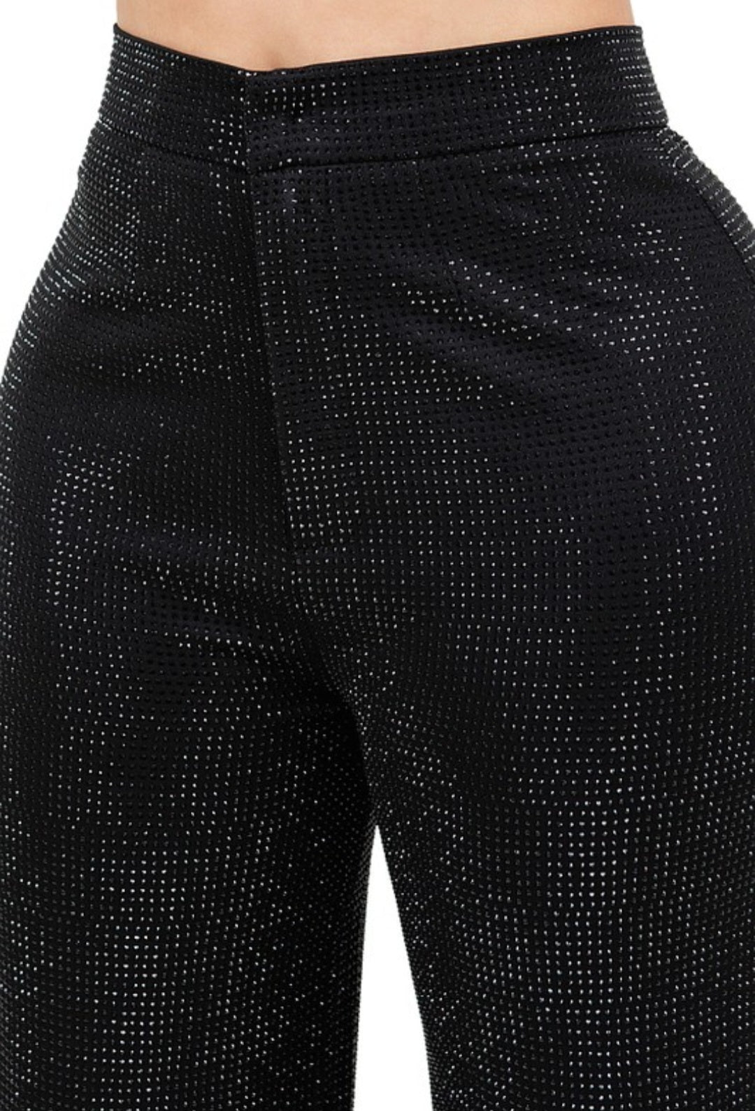 Carrys & RHINESTONE WIDE LEG PANTS White and Black #22