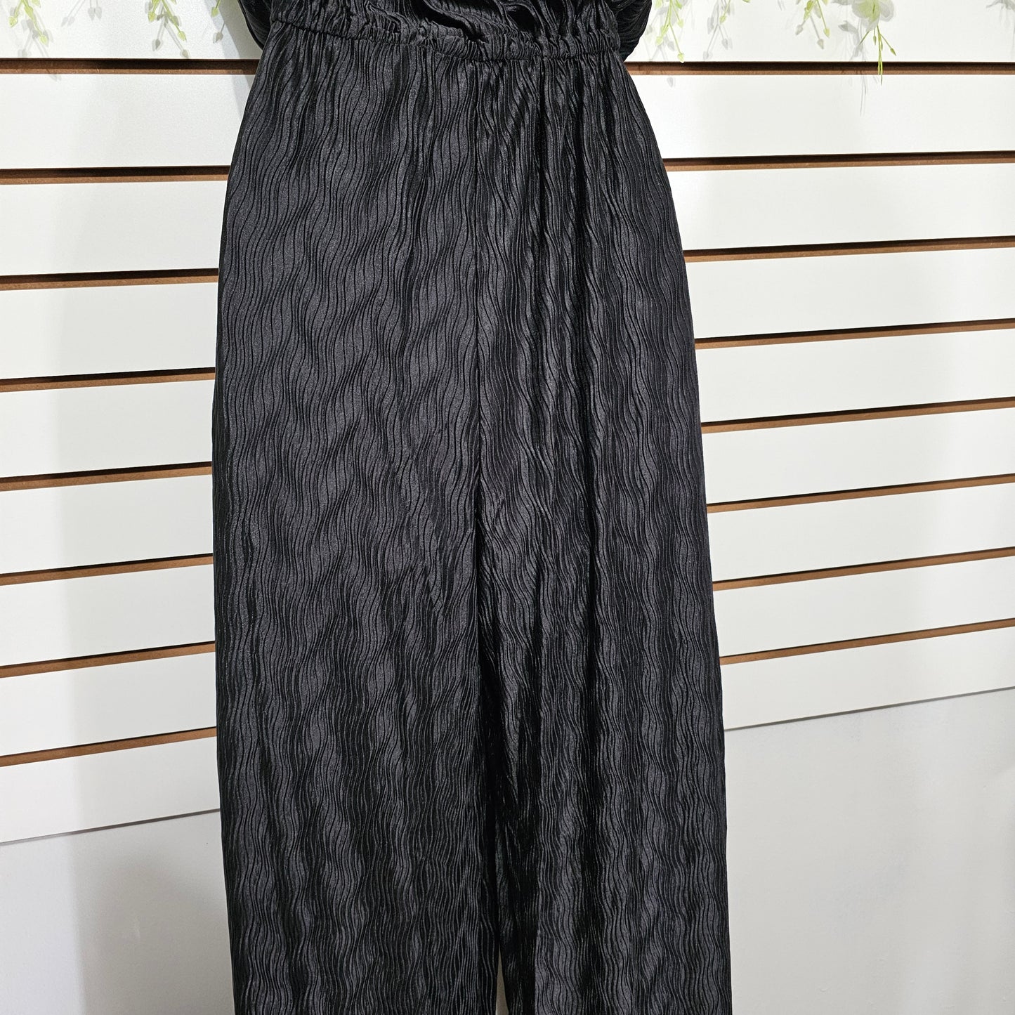 Benny jumpsuits Satin Black Halter Neck #34