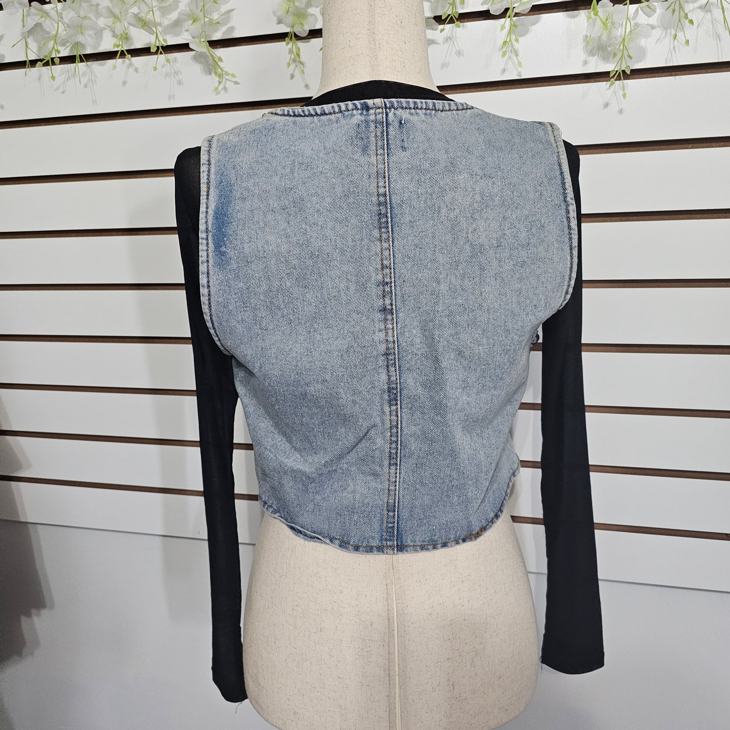 Shiny country vest Denim chaleco #D1