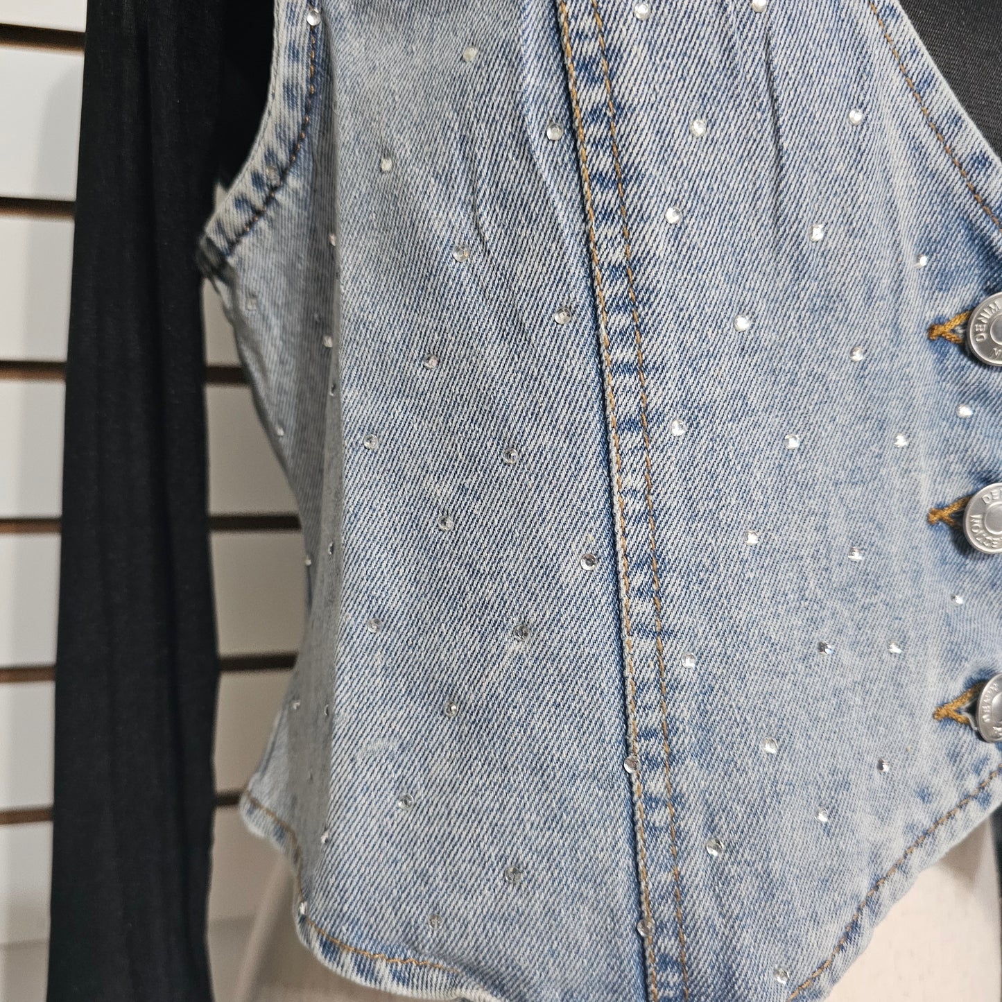 Shiny country vest Denim chaleco #D1